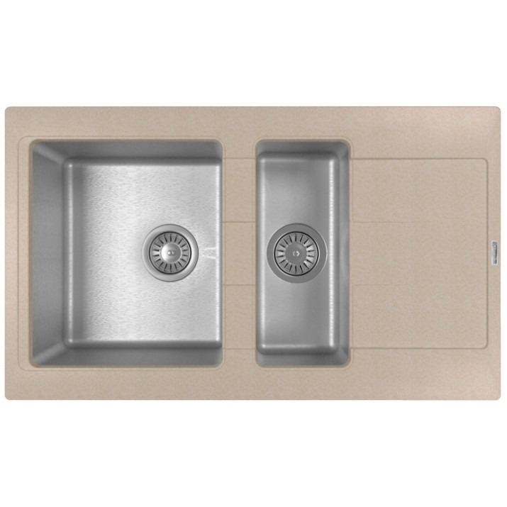 Chiuvetă de bucătărie Florentina Combi 860K Sand (21.410.D0860.107)