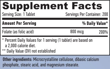 Vitamine Haya Labs Folic Acid 250tab