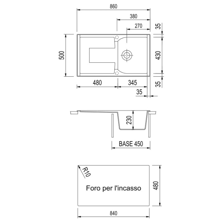 Кухонная мойка Plados Corax CX0861 UG55 Sahara