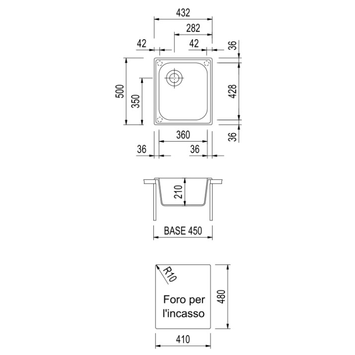 Chiuvetă de bucătărie Plados Harmony HR4321 UM41 Aluminium