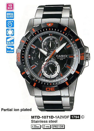 Наручные часы Casio MTD-1071D-1A2