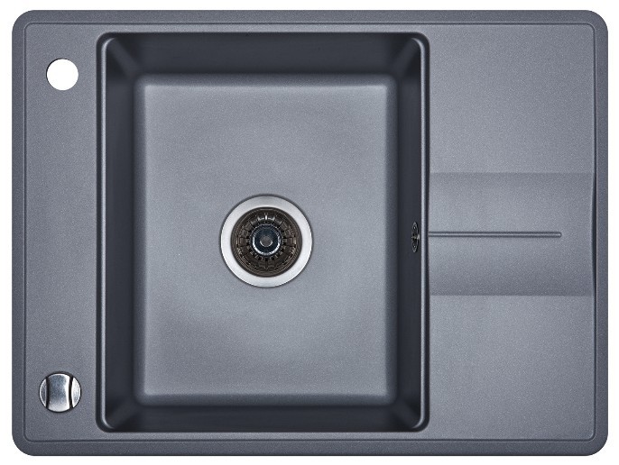 Chiuvetă de bucătărie Aquasanita Helika Bella SQB102 Alumetallic