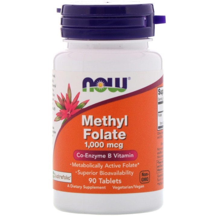 Supliment alimentar NOW Methyl Folate 90tab