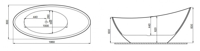 Ванна Polimat Zoe 180x80 (S) (13076)