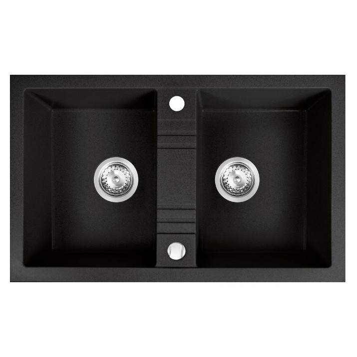 Chiuvetă de bucătărie Ferro DRGM2/48/78BA 780x480mm Graphite (03081)  