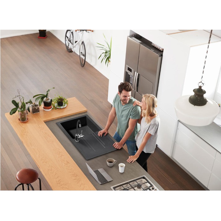 Chiuvetă de bucătărie Ferro DRGM48/78BA 780x480mm Graphite (02705)