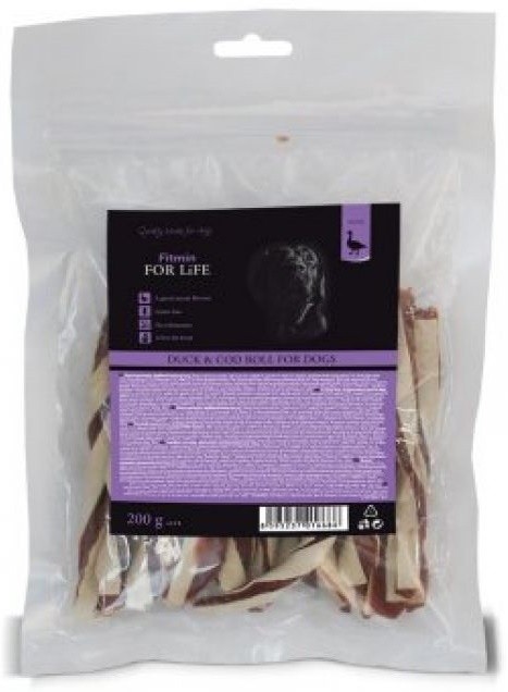Лакомства для собак Fitmin For Life Treat Duck & Cod Roll 200g