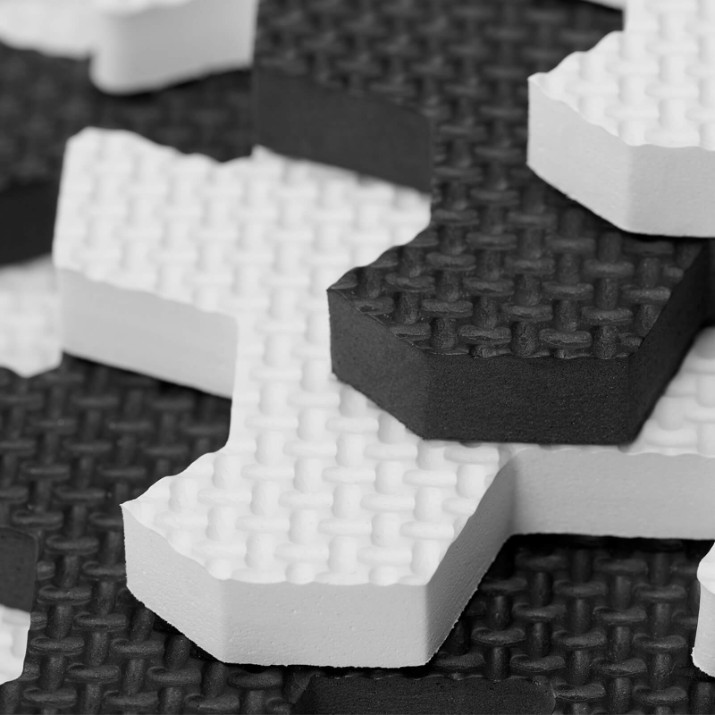 Коврик-пазл Kinderkraft Luno Black/White