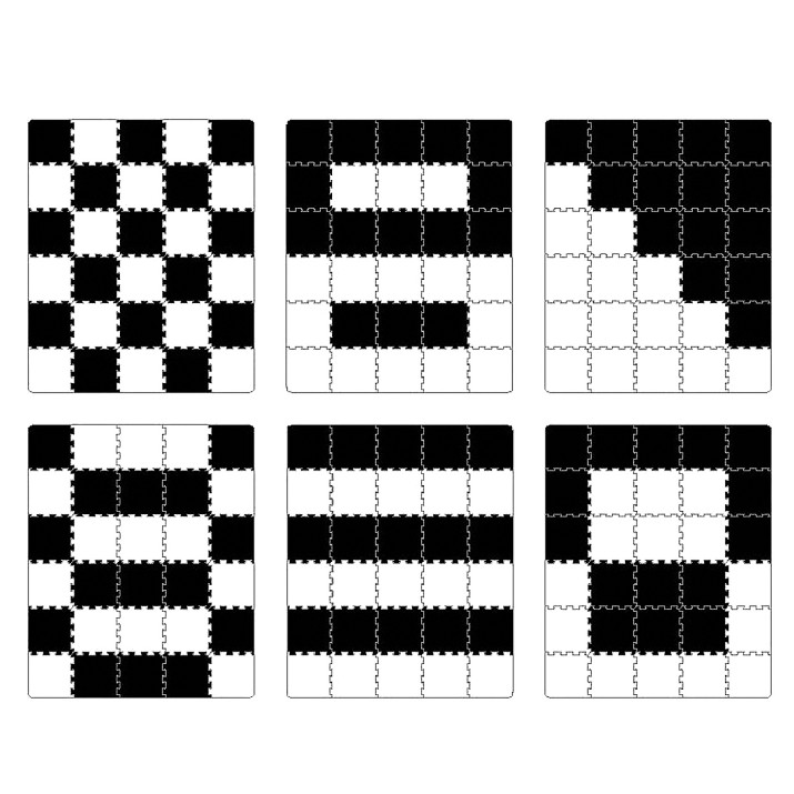 Коврик-пазл Kinderkraft Luno Black/White