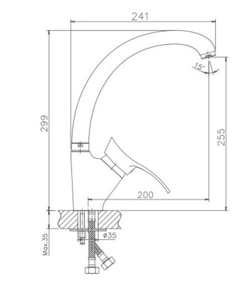 Baterie bucătărie Marrbaxx Matte M009/Q5 Sand