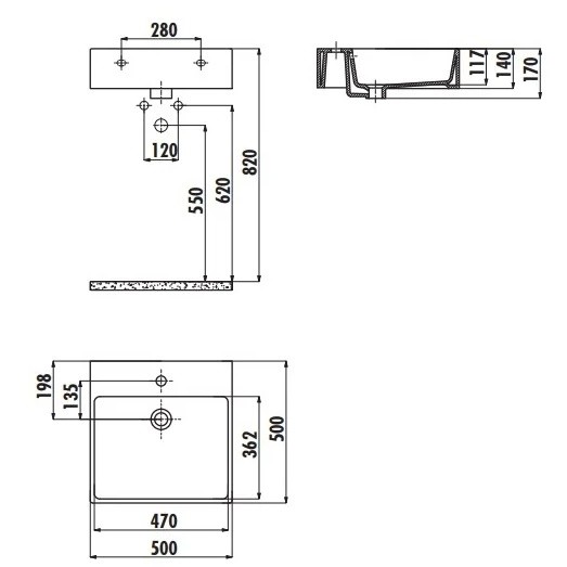 Lavoar Creavit Next 50x50 NX256
