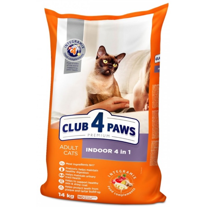 Hrană uscată pentru pisici Club 4 Paws Adult Cats Indoor 14kg