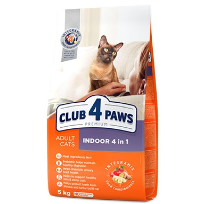 Hrană uscată pentru pisici Club 4 Paws Adult Cats Indoor 5kg