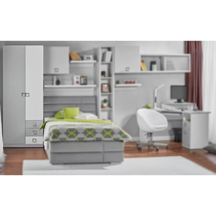 Детский шкаф Ambianta Amigo 2D 0.9m Gray
