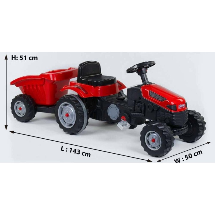 Kart cu pedale Pilsan Active Tractor (07-316)