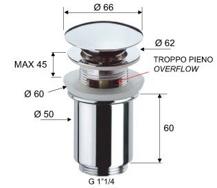 Ventil pentru lavoare Remer 905CC114