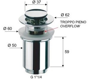 Донный клапан Remer 906CC114