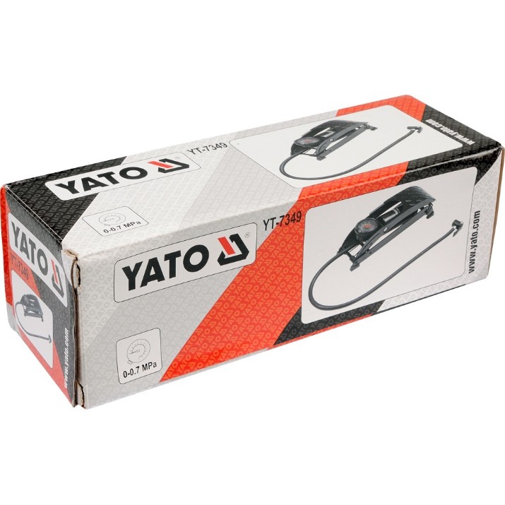 Насос ножной с манометром Yato YT-7349