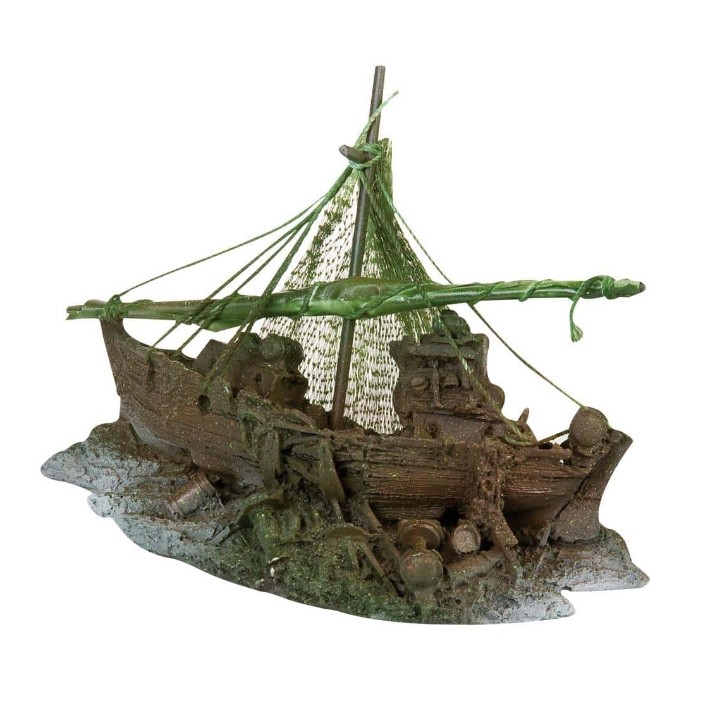 Decor pentru acvarii și terarii Flamingo Fisherboat Small (401278)