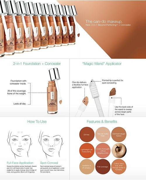 Fond de ten pentru față Clinique Beyond Perfecting Foundation + Concealer CN10 30ml