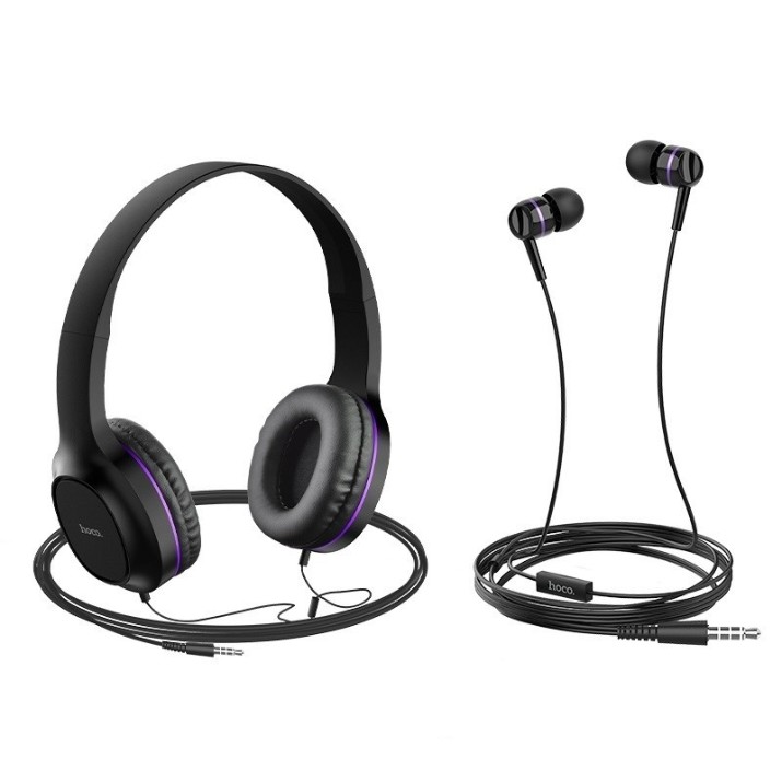 Наушники Hoco W24 Enlighten Purple Set