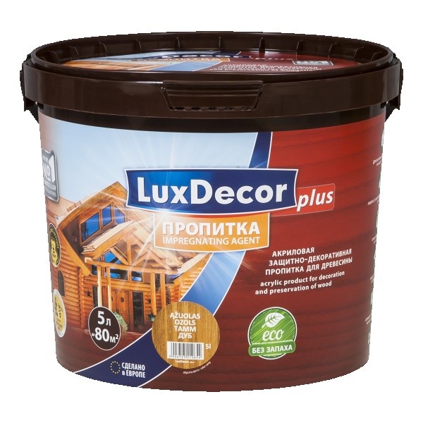 Пропитка для дерева Lux Decor Plius Light-Oak 1L CG431001