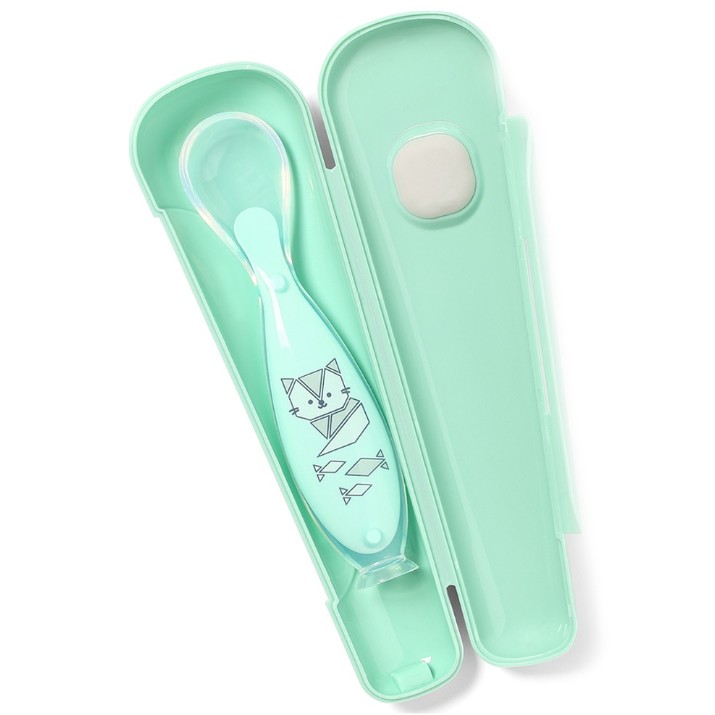 Lingură de silicon cu ventuză BabyOno (1461/01) 