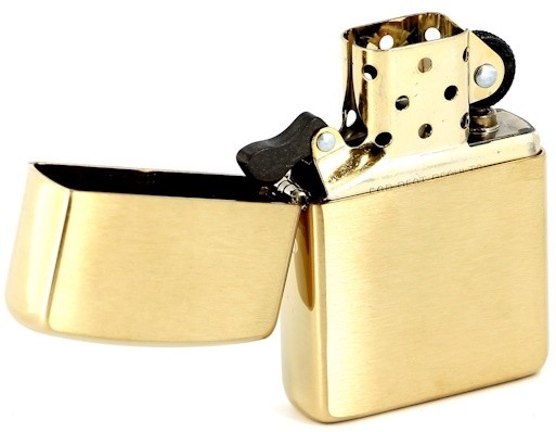 Зажигалка Zippo 168 Armor Brush Fin Brass Heavy Wall