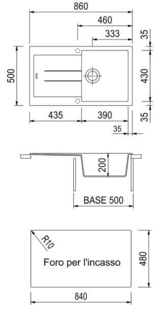 Кухонная мойка Plados Elegance AM8610 NS N1 Pure White