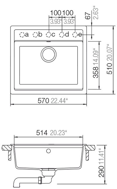 Chiuvetă de bucătărie Schock Mono N-100 Puro