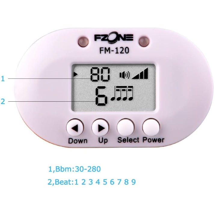 Метроном для гитары Fzone FM 120 WH