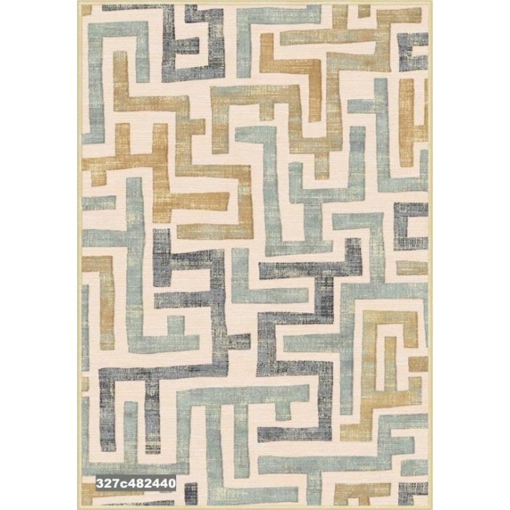 Ковёр Ecofloor Farashe (327C491440) Labyrinths Yellow/Red 1.60x2.30m