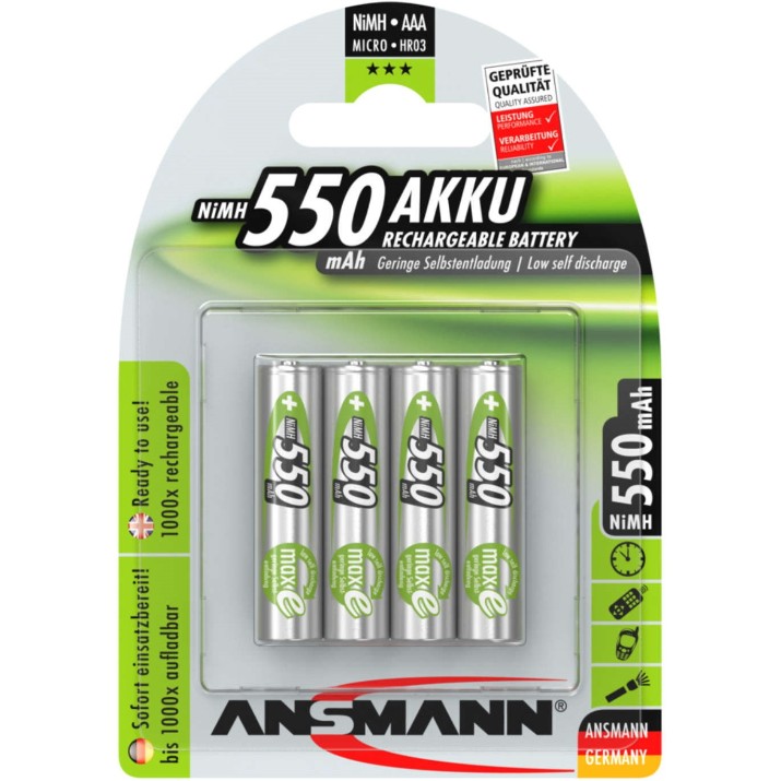 Аккумулятор Ansmann NiMH Rechargeable Battery 550mAh (5030772)