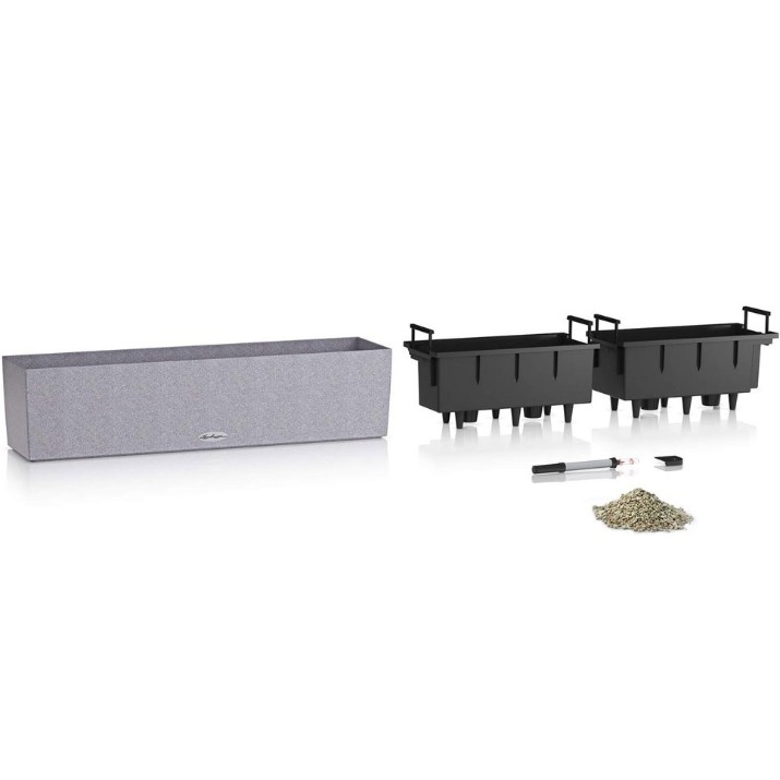 Цветочный горшок Lechuza Balconera Stone 80 Sand Beige