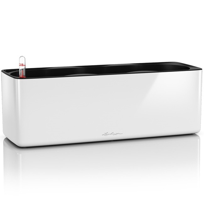 Цветочный горшок Lechuza Cube Glossy Triple White