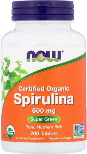 Антиоксидант NOW Spirulina 500mg 200tab