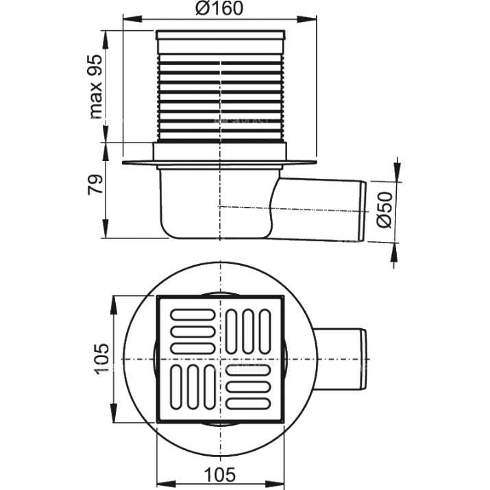 Трап для душа Alcaplast APV31 (9780)