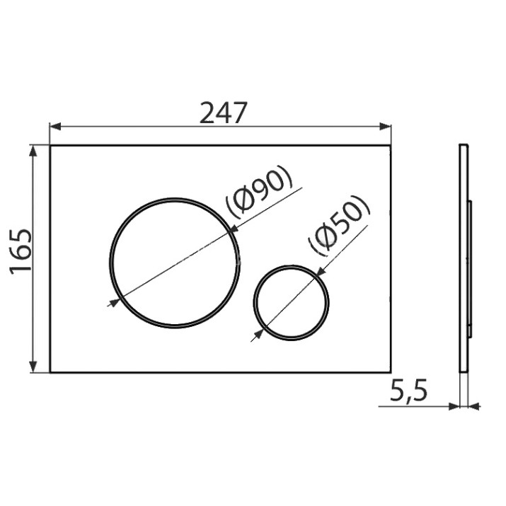 Кнопка смыва AlcaPlast M672