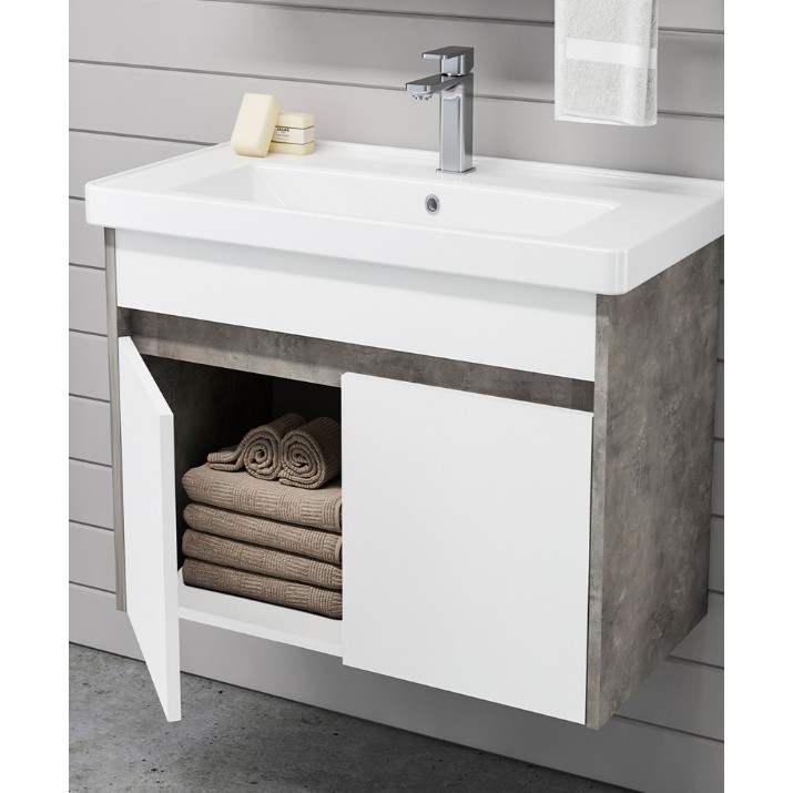 Dulap cu lavoar Orka Aydos 65 Silver (02375)