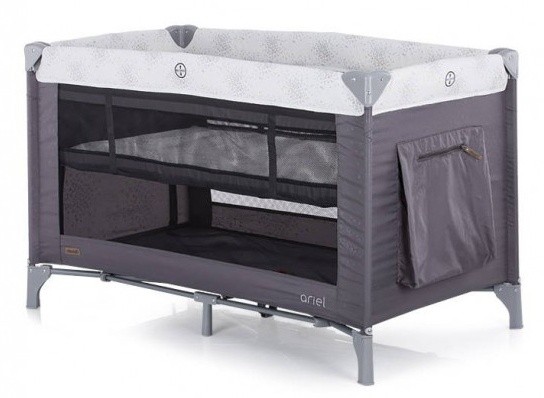 Pătuț pliabil Chipolino Ariel Graphite (KOSIAR0204GT) 