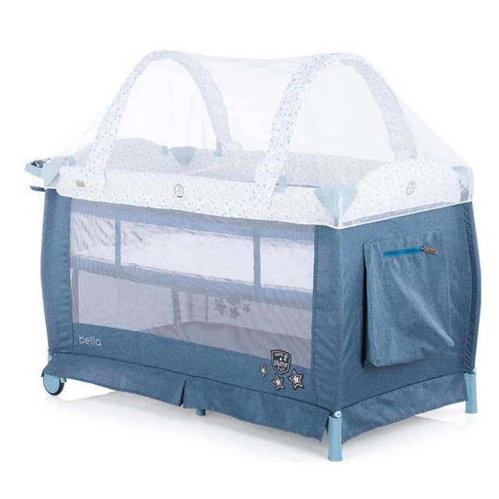 Манеж Chipolino Bella Blue Linen (KOSIB0204BL) 