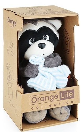 Jucărie de pluș Orange Toys Denny the Raccoon with Towel 15cm (OS616/15)