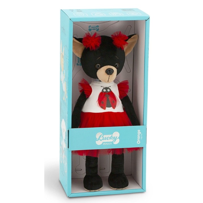Jucărie de pluș Orange Toys Dog Lucky Blacky Ladybug 25cm (LD058)