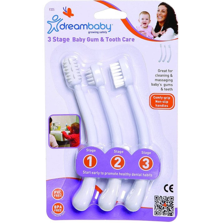 Набор детских зубных щёток DreamBaby 3 Stage Baby Gum & Tooth Care (F325) 