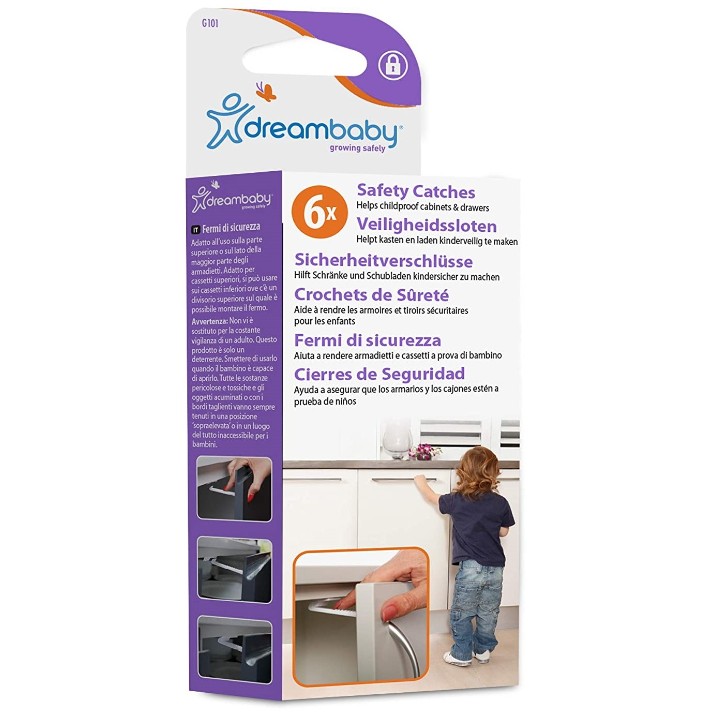 Încuietoare sertarului DreamBaby Safety Catches 6pcs (G101)  