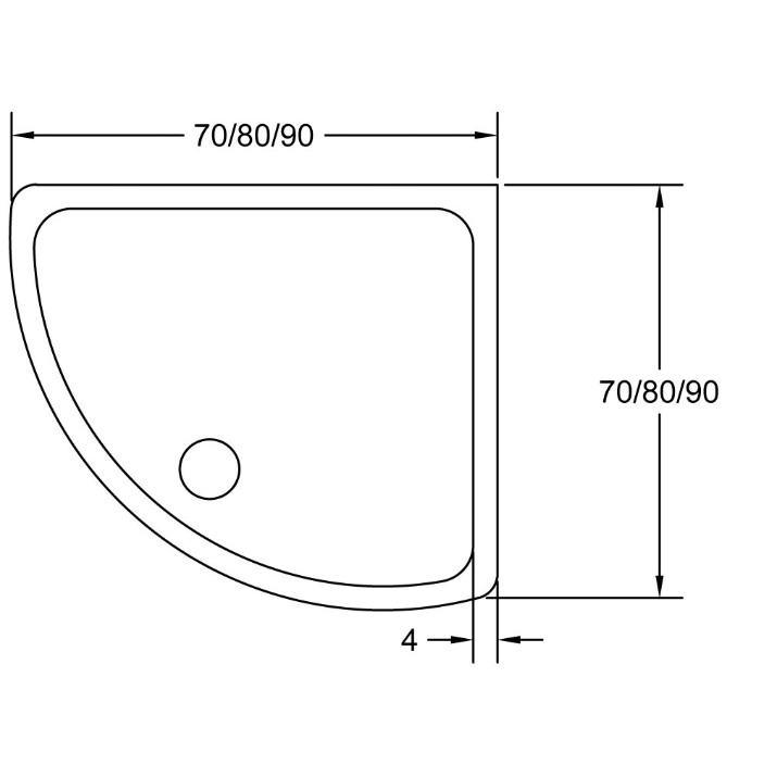 Душевой поддон Manopera Selena 70x70