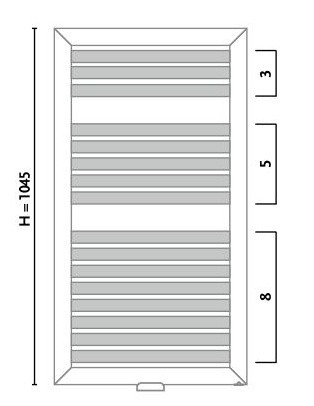 Полотенцесушитель Gorgiel Allium AAL 100/55 Graphit matt 06 (21)