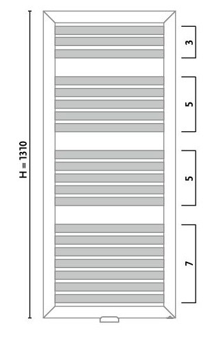 Полотенцесушитель Gorgiel Allum AAL 130/55 Graphit Matt 06 (21)