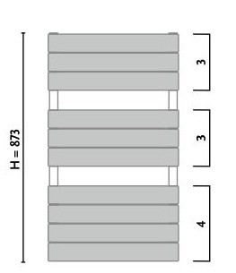 Uscător de prosoape Gorgiel Altus VA AVA 90/50 Platinum Matt 11 (11)