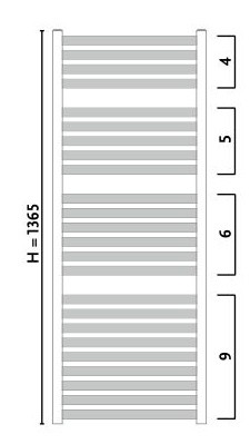 Uscător de prosoape Gorgiel Angu AAN 135/45 White 01 (11)